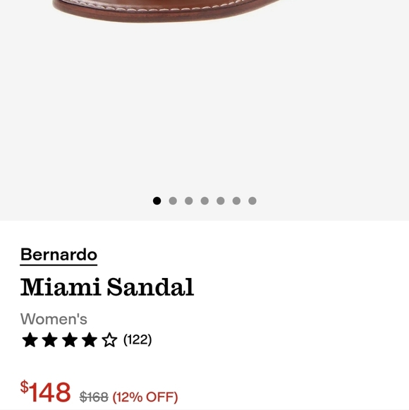 Bernardo Miami Sandal 6.5 In Luggage Calf - Picture 6 of 6